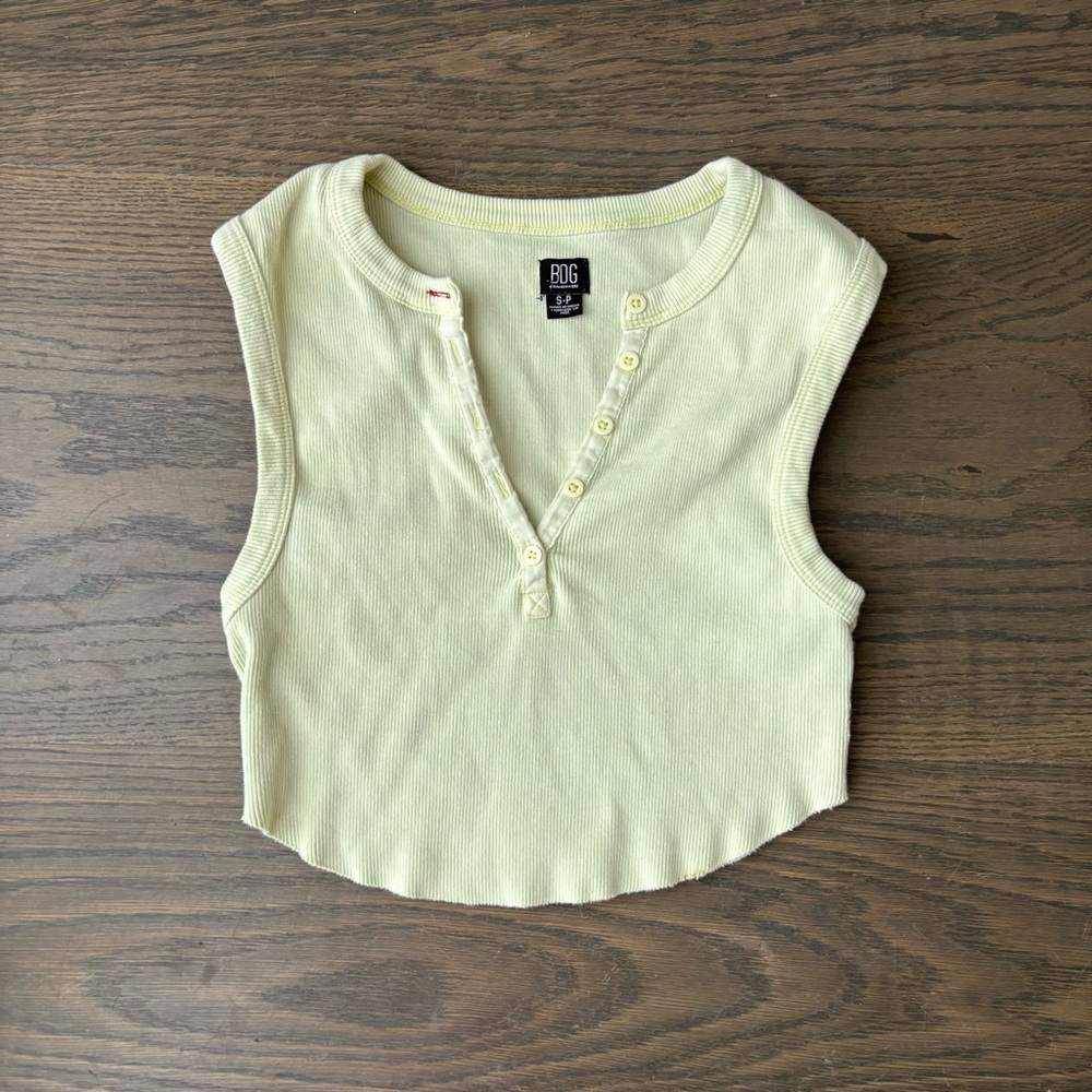 Urban Outfitters BDG Green Ribbed Tank Top